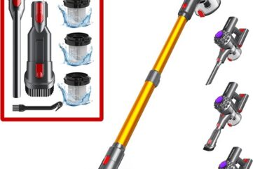 VACTechPro Steelstofzuiger Draadloos - 35000Pa - 35 Minuten - 6 in 1 - Afneembare Batterij