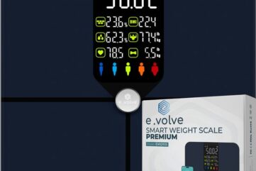 e.volve Weegschaal Personenweegschaal Digitaal - 22x - Slimme Weegschaal met Lichaamsanalyse - Incl. App