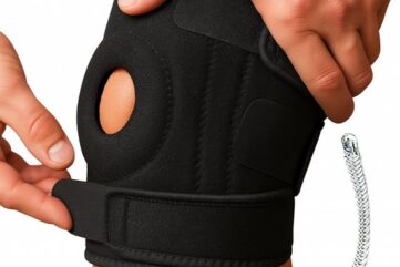 Kniebrace – Verstelbare Kniebandage – Patellabrace voor Heren / Dames – Ondersteuning bij Patella Blessures, Artrose & Meniscus – Verstelbare pasvorm – Comfort & Stabiliteit – Knieband – Zwart