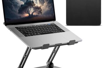 Villux Laptop Standaard Ergonomisch - Laptop Standaard Verstelbaar - Laptophouder - Laptopstandaard - Laptop Verhoger - Laptop Standaard Opvouwbaar - Inclusief Ebook - Inclusief Muismat