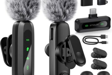 Strolox® Draadloze Microfoon Pro - 2 Stuks - Lavalier - Windshields - Dasspeld - Lange Batterij - USB-C/Lightning - Plug & Play