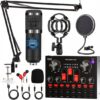 Condensatormicrofoon - Podcast Starterspack - Microfoon - Cardioïde & Ruisonderdrukking - 192kHz & Plug & Play - Complete Set - Voor Livestream & Opname