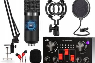 Condensatormicrofoon - Podcast Starterspack - Microfoon - Cardioïde & Ruisonderdrukking - 192kHz & Plug & Play - Complete Set - Voor Livestream & Opname