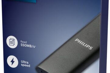 Philips Draagbare externe SSD — 2TB — Ultra Slim SATA Ultra Speed — USB-C – USB — leessnelheid tot 550 MB/s — schrijfsnelheid tot 550 MB/s — Aluminium