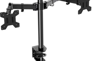 PALMAT® Dubbele Monitor Arm – Metalen Beeldscherm Beugel – Monitorarm - 2 Schermen - Kantelbaar, Draaibaar en Wendbaar – Thuiswerken – 9 Kg - 27 inch - Zwart