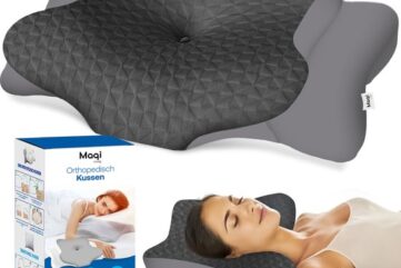 Maqi Living® Hoofdkussen Memory Foam voor Nekklachten – Orthopedisch & Ergonomisch kussen - Geschikt voor rug-, zij- en buikslapers - Traagschuim - Zwart