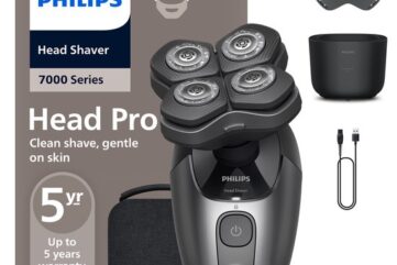 Philips Series 7000 Headshaver - Scheerapparaat mannen hoofd - Wet&Dry - Flexibele scheerkop - Opbergetui - Reinigingsstation- HS7980/15