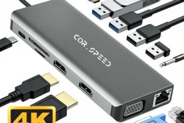 Cor.Speed 12-in-1 USB-C Docking Station - Dual HDMI - Space Grey