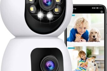 Camux DualVision Beveiligingscamera Binnen - 2MP Full HD Camera met Nachtzicht - Babyfoon - Baby monitor - Huisdiercamera met app - Hondencamera - Petcam