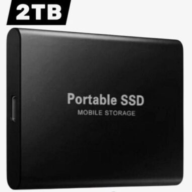 Draagbare SSD Externe Harde Schijf - draagbare SSD - 2TB aan Opslag - Pc storage - Opslag extern pc of laptop - USB 3.1- type C - Portable SSD Mobile storage - Smart Portable - externe SSD - Zwart
